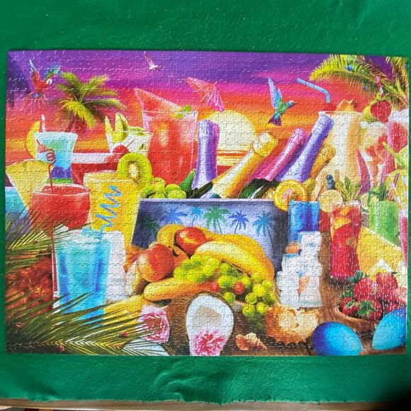 1000 Piece Puzzle Happy Hour 2 -Vibrant Tropical Cocktails & Fruit - Picture 7 of 7